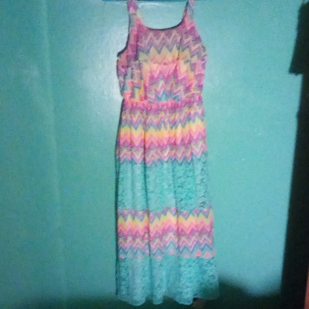 A colourful long girl dress🌈